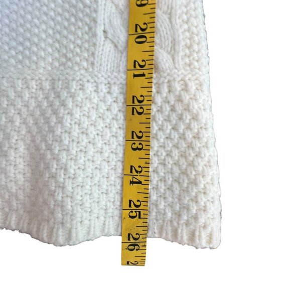 Ann Taylor Chunky Waffle Knit Sweater White Soft Minimalist Preppy Teacher XS - Picture 4 of 7